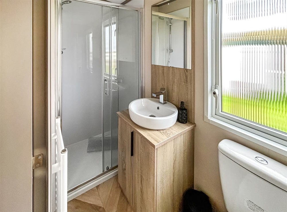 Shower room at Skokholm in Littlehaven, Dyfed