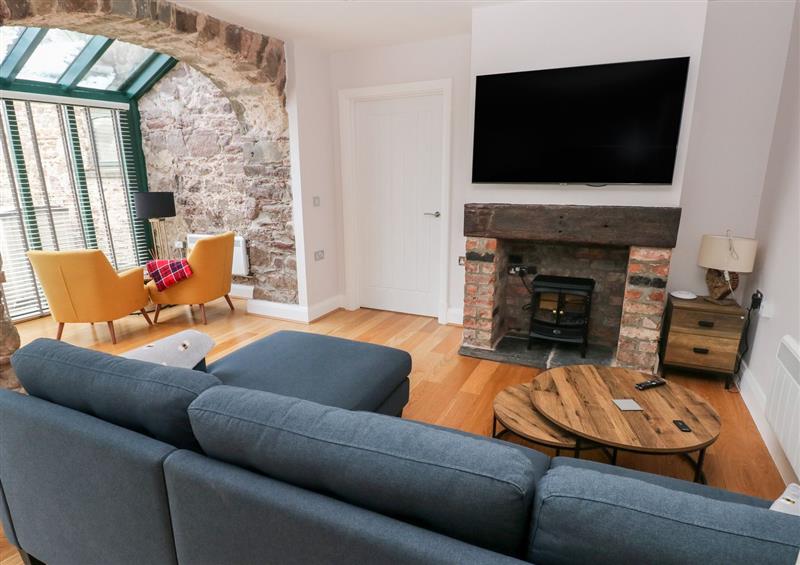 The living area at Skomer Cottage, Sandy Haven near Milford Haven