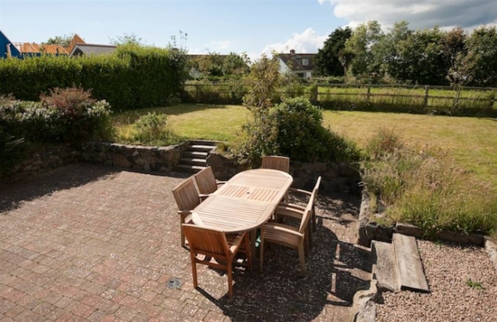Outdoor area at Skyber Lowen in The Lizard, Cornwall
