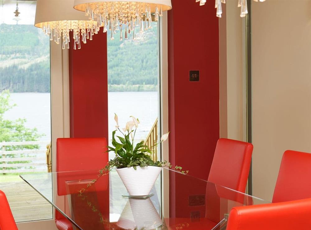 Delightful dining area with wonderful views at Skye Fall in Letterfinlay, near Fort William, Inverness-Shire