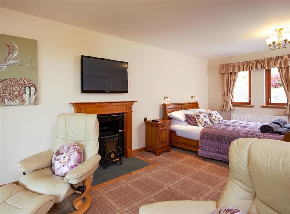 Large, spacious double bedroom at Skye Fall in Letterfinlay, near Fort William, Inverness-Shire