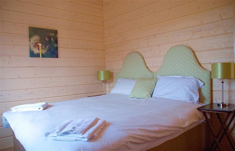 One of the 2 bedrooms at Skylark Lodge, Kirkbean near Southerness