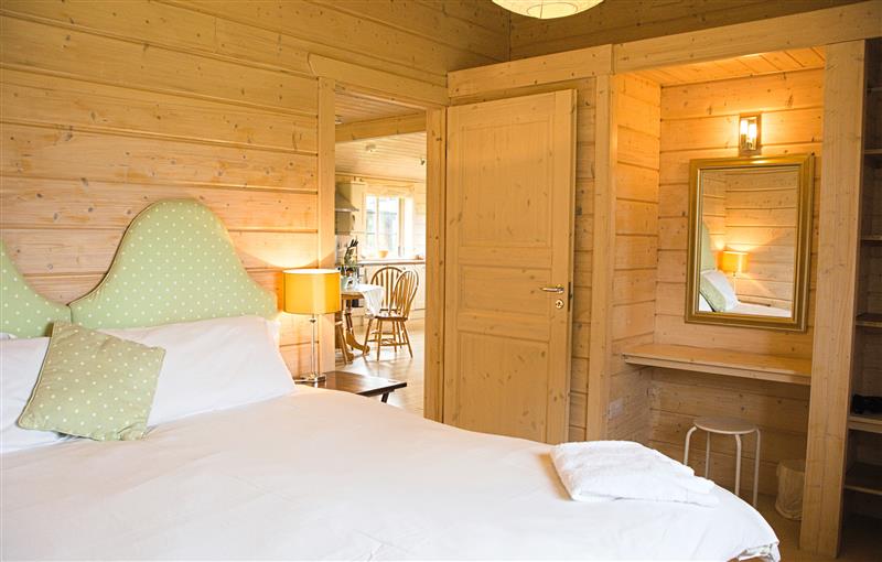 This is a bedroom at Skylark Lodge, Kirkbean near Southerness