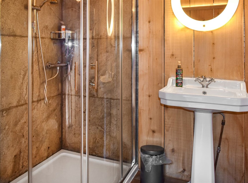 Bathroom at Skylark Yurt in Beaminster, Dorset