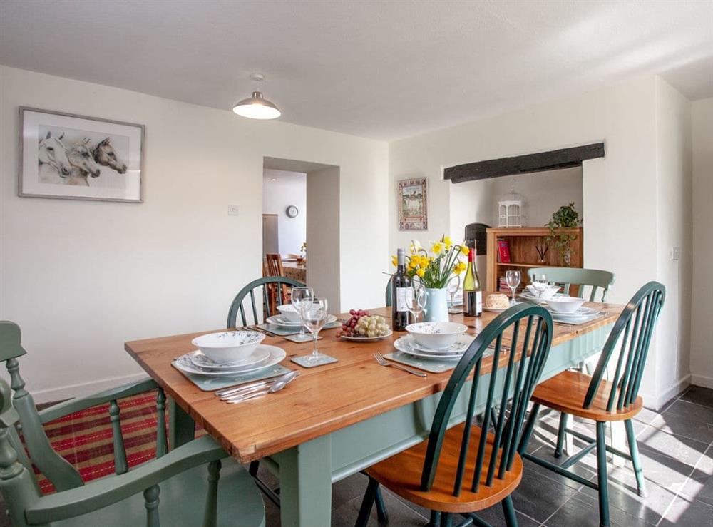 Dining room at Slate Quarry Cottage in Northlew, Devon