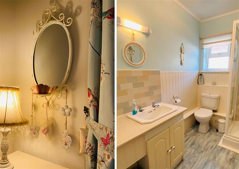 This is the bathroom at Sleepy Donkey Cottage, Weston near Sidmouth