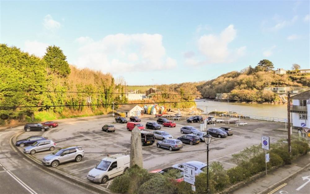 The convenient car park across the road and the Bodinnick Ferry too. at Slipway in Fowey