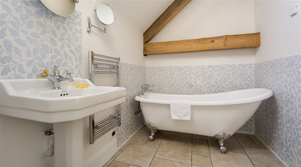 The bathroom at Smethcote Barn in Shrewsbury, Shropshire