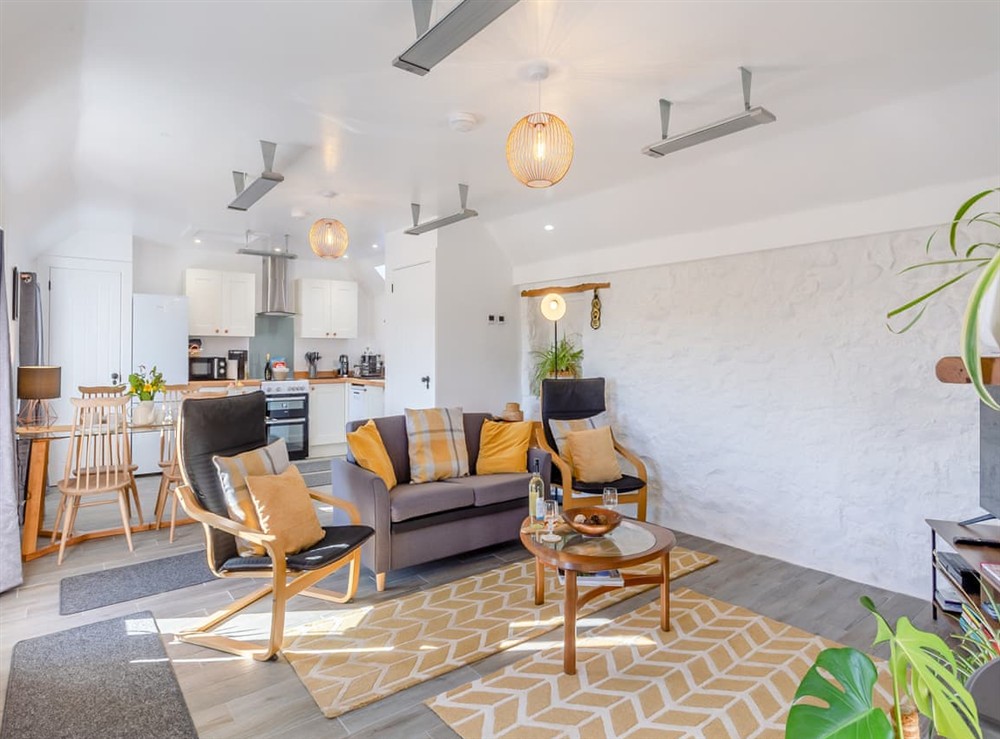 Living area at Smiddy Cottage in Portmahomack, Ross-Shire