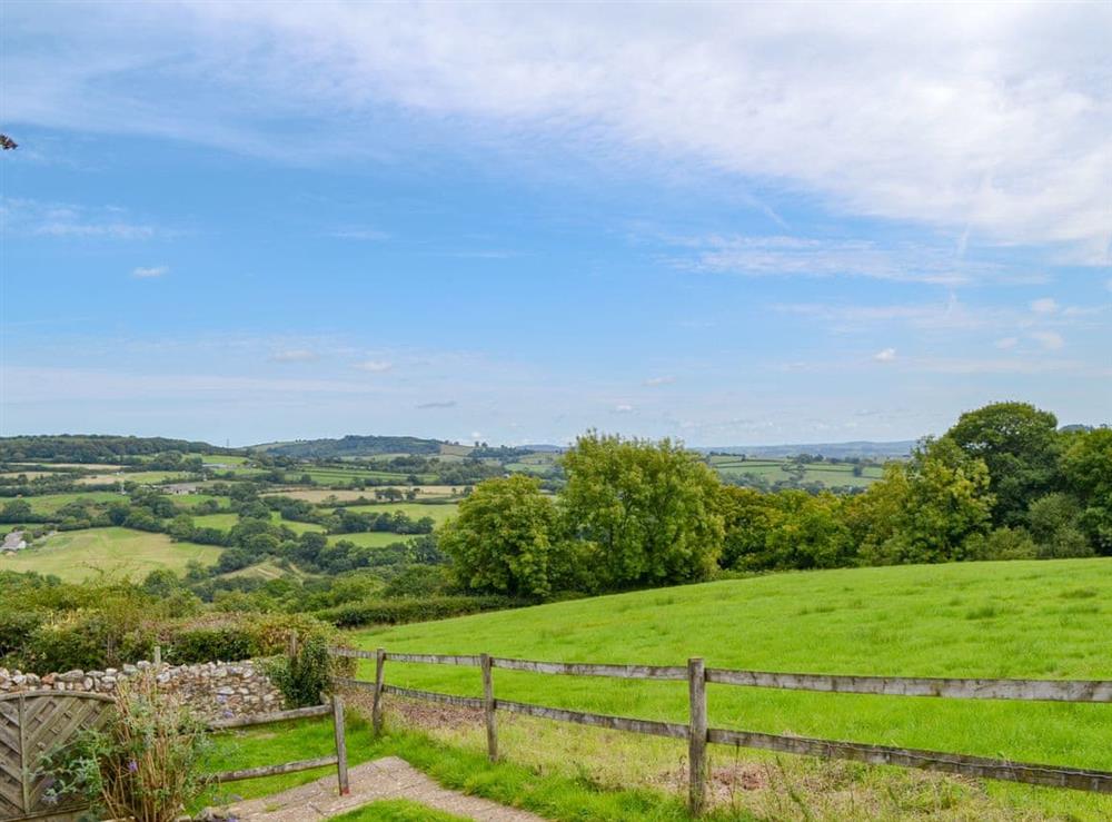 Overlooking Marshwood Vale rolling countryside at The Smithy, 