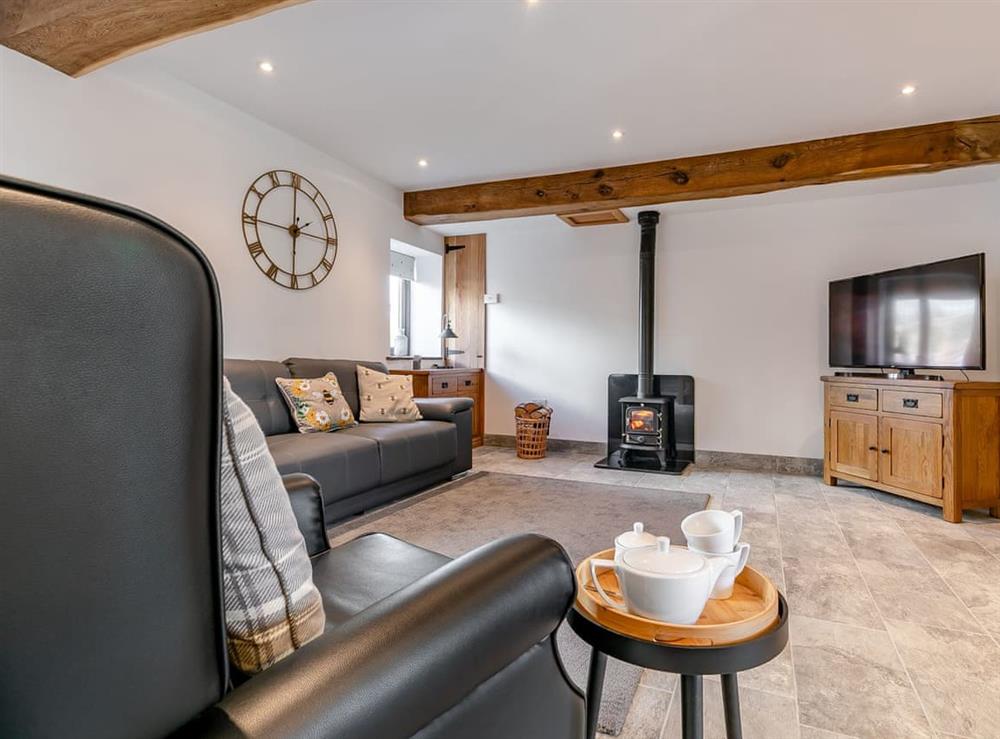 Living area at Smithy Cottage in Marple Bridge, Cheshire