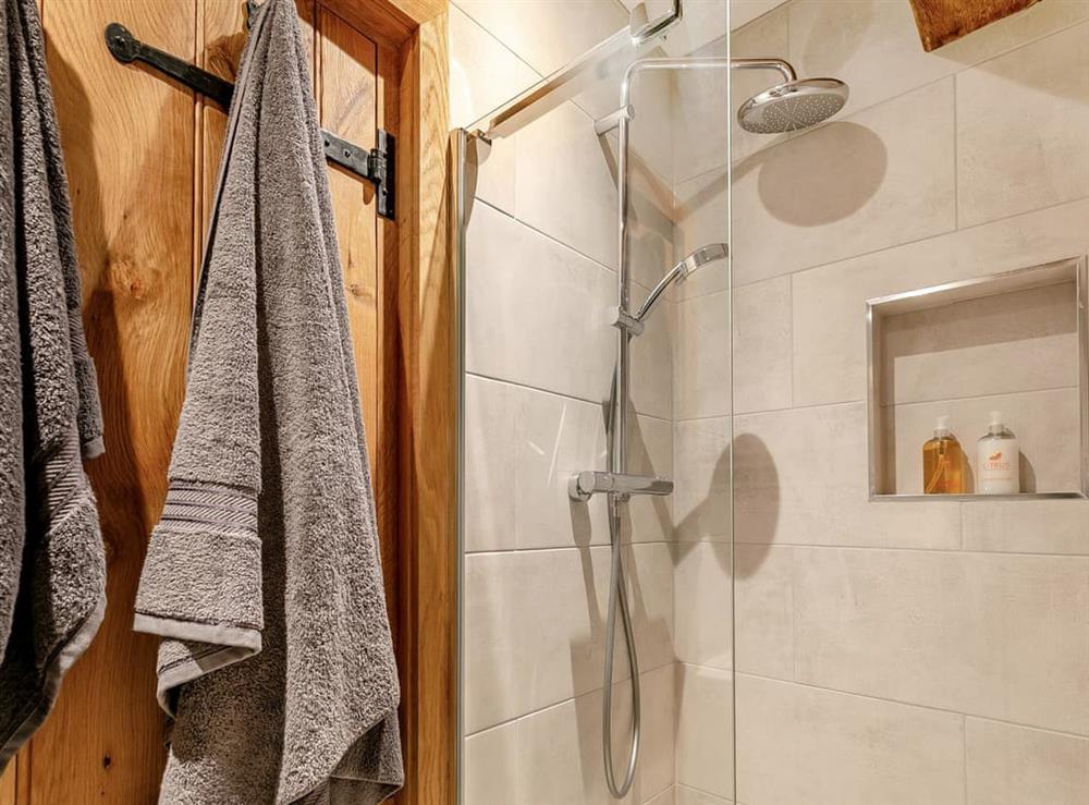 Shower room at Smithy Cottage in Marple Bridge, Cheshire