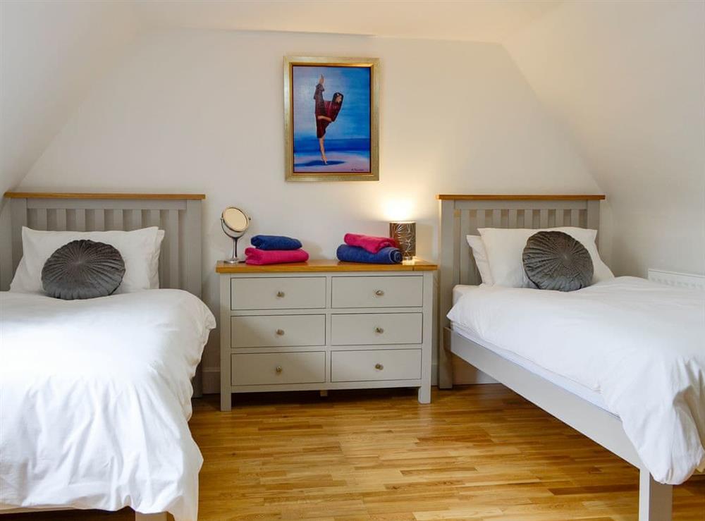 Twin bedroom at Smithy House in Guthrie, near Forfar, Angus
