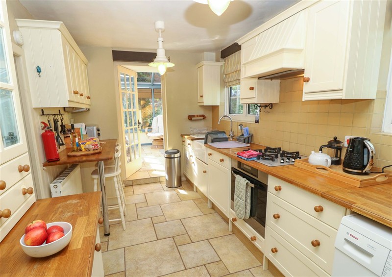 The kitchen at Smugglers Cottage, Barton On Sea