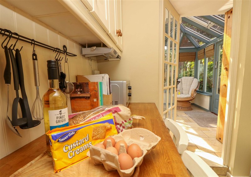 This is the kitchen at Smugglers Cottage, Barton On Sea