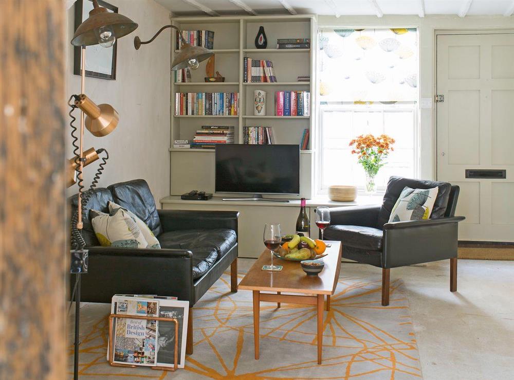 Contemporary styled living room at Smugglers Cottage in Margate, Kent