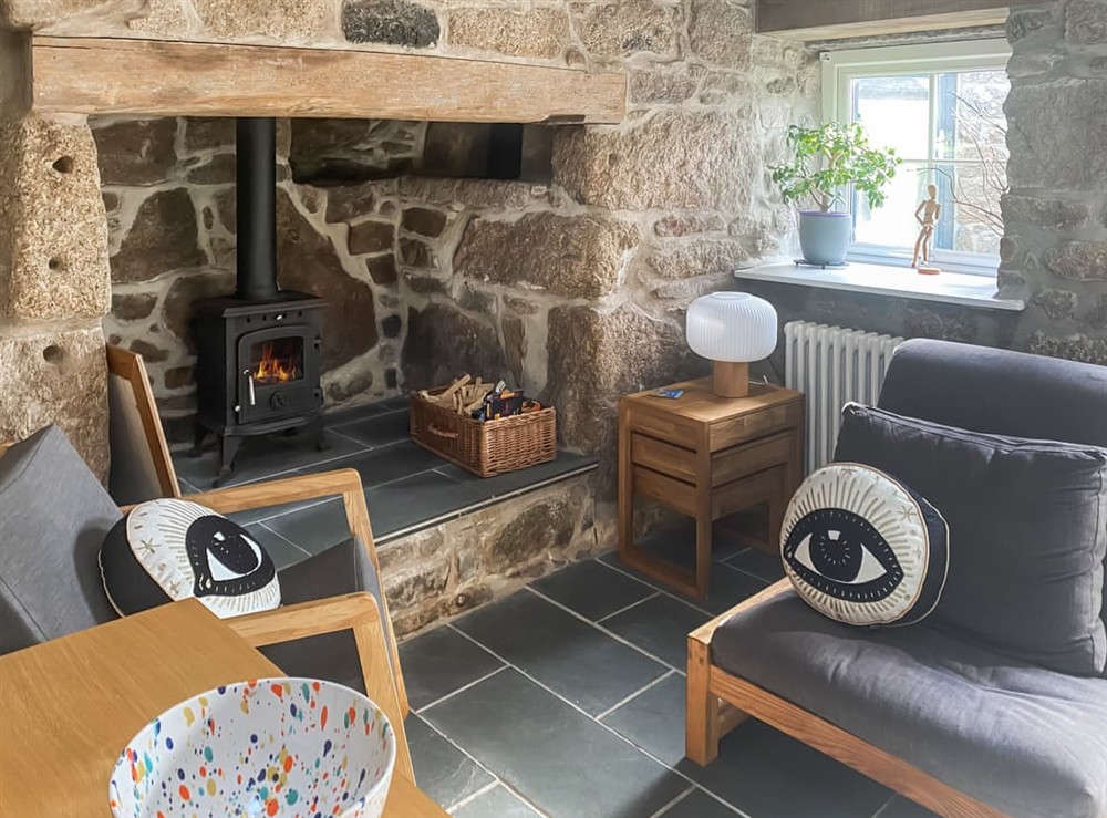 Living room at Smugglers Cottage in Penzance, Cornwall