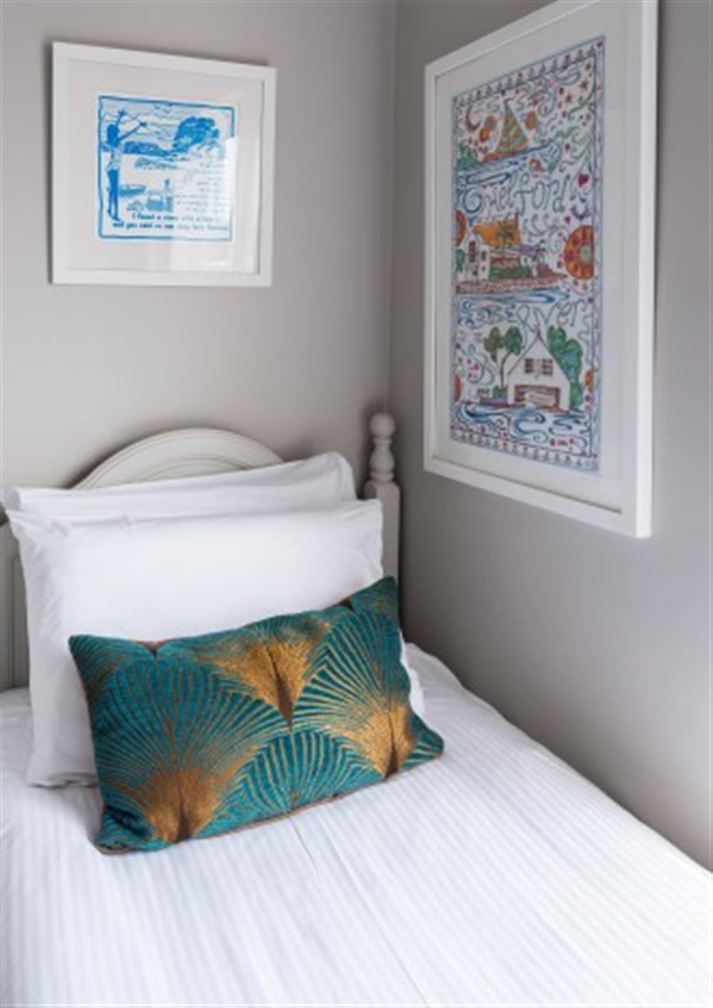 A closer look at the pictures in the twin bedroom. at Smugglers in Helford Passage