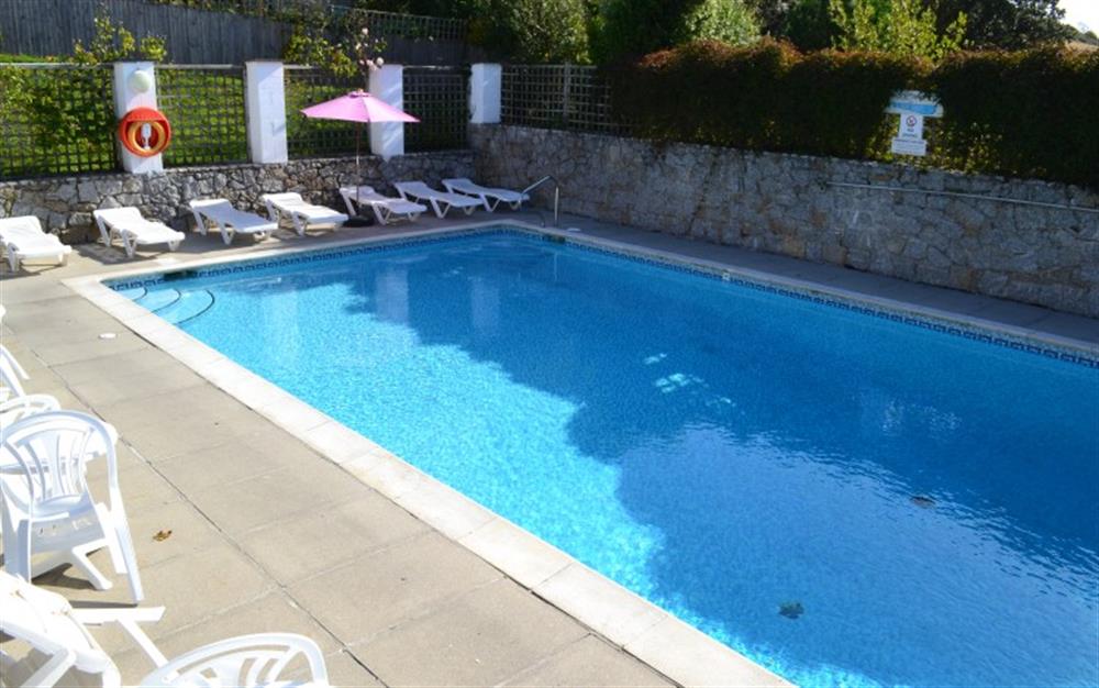 The outdoor heated swimming pool is available for guests from May 1st until the end of September. Booking is necessary during the school holidays. at Smugglers in Helford Passage