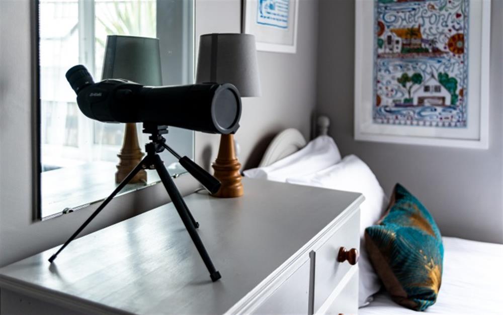 The telescope in the twin room is another nice nautical touch.