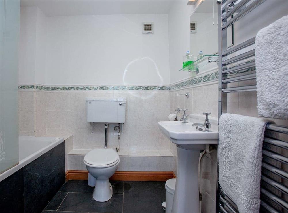 Bathroom at Smuggler’s Retreat in Hartland Point, Devon