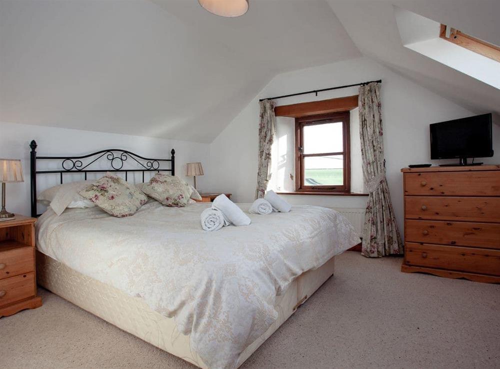 Double bedroom at Smuggler’s Retreat in Hartland Point, Devon