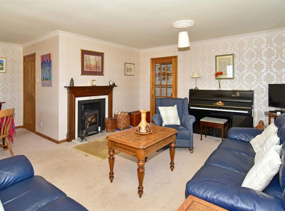 Living room at Snaefell in St Cyrus, near Banchory, Aberdeenshire