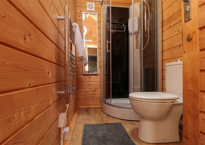 This is the bathroom at Snape Castle Garden Lodge, Snape near Bedale