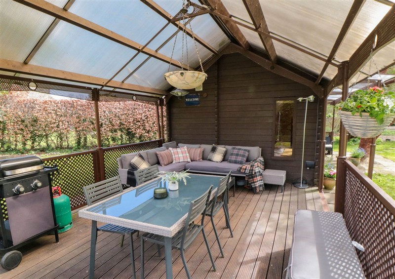 This is the patio at Snape Castle Garden Lodge, Snape near Bedale
