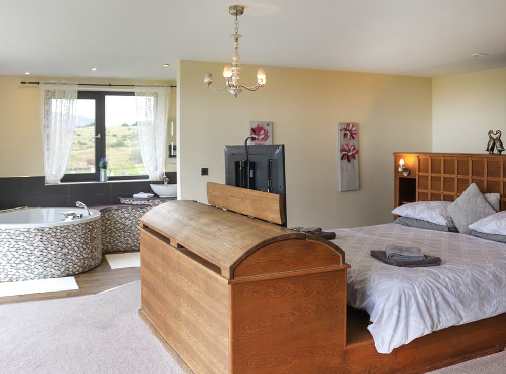 Double bedroom at Snowdon Summit View in Nebo, near Caeranrfon, Gwynedd