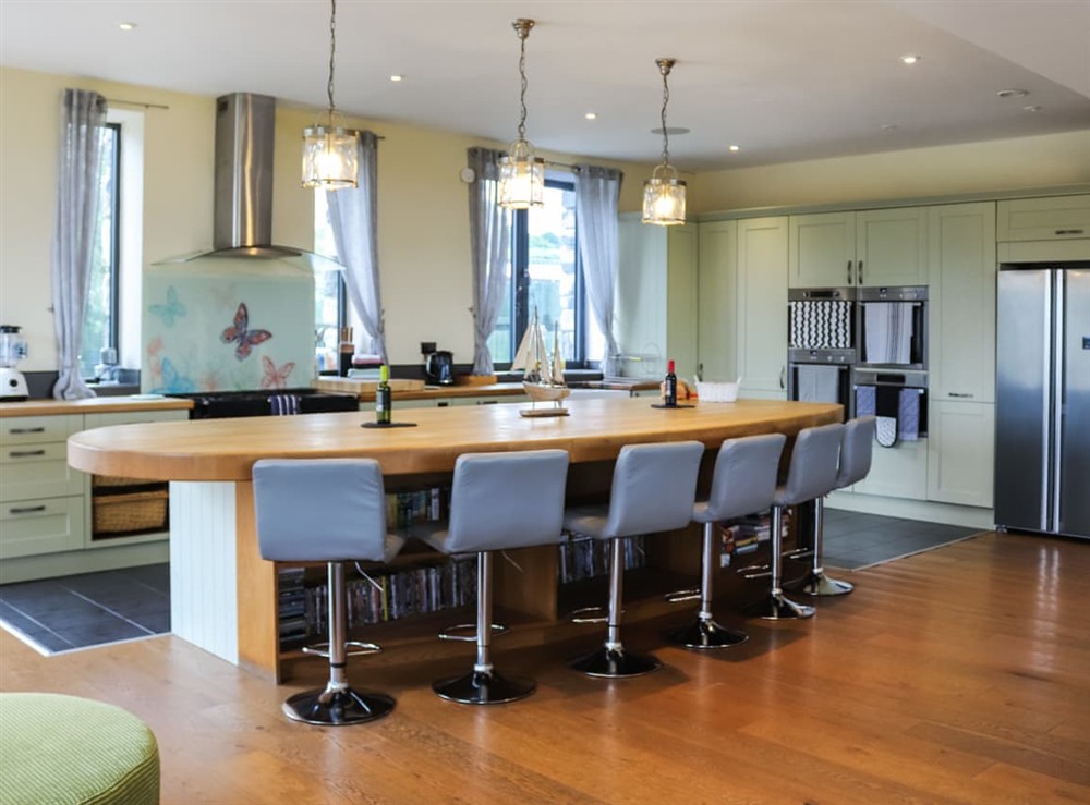 Kitchen area at Snowdon Summit View in Nebo, near Caeranrfon, Gwynedd