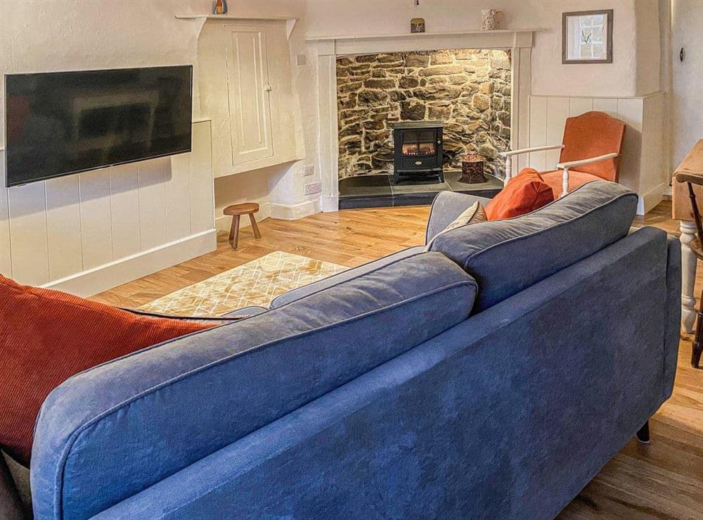 Living area at Snowdrop Cottage in Lapford, near Chulmleigh, Devon