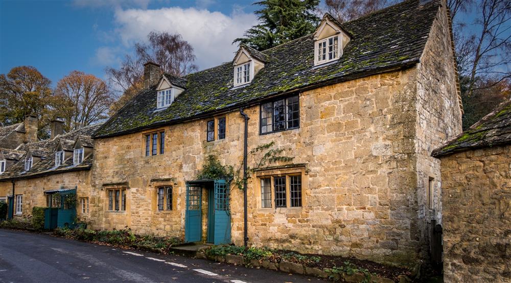 The exterior of Snowshill Manor Farmhouse, Gloucestershire at Snowshill Manor Farmhouse in Broadway, Gloucestershire