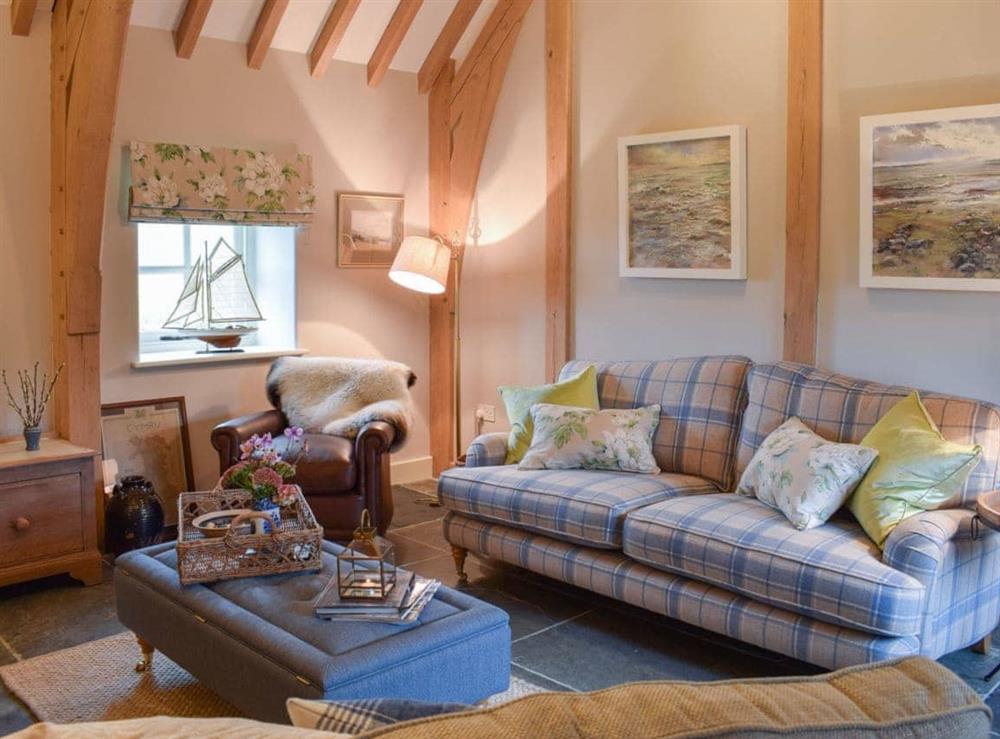 Welcoming and inviting living room at Soar Cottage in Dihewyd, near Aberaeron, Ceredigion, Dyfed
