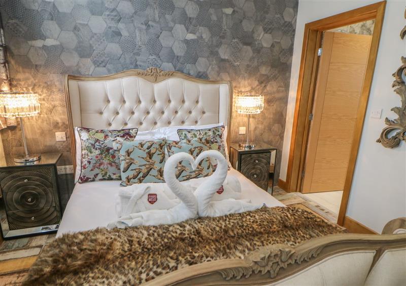 This is the bedroom at Softley View, Stanhope