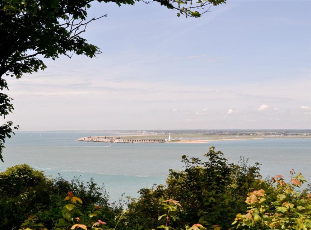 Looking across the Solent at Solent View in Freshwater, Isle of Wight
