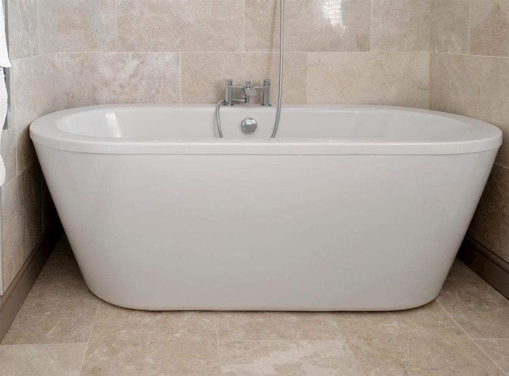 En-suite with free standing bath at Solitaire in South Creake, near Fakenham, Norfolk, England
