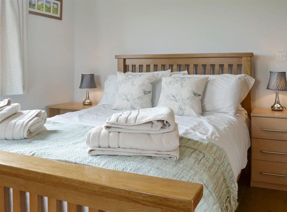 Comfortable double bedroom at Solitude in Aberhafesp, near Newtown, Powys