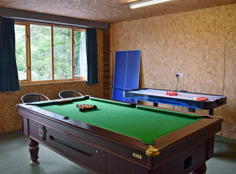 External games room at Solitude in Aberhafesp, near Newtown, Powys
