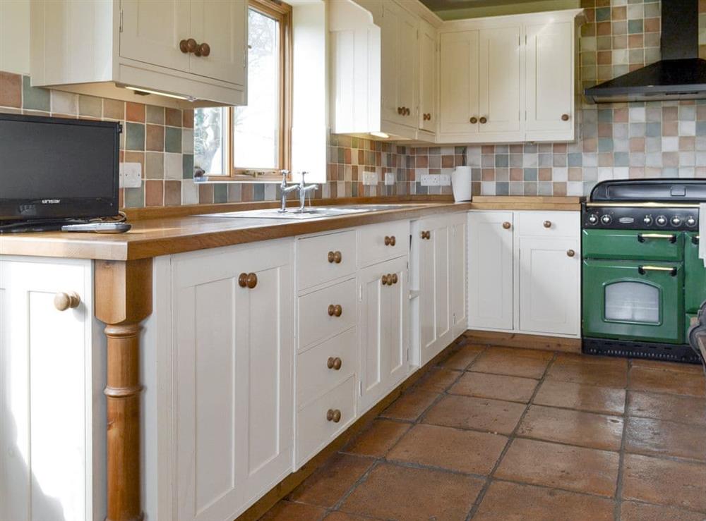 Fully-appointed kitchen with range style cooker at Solitude in Aberhafesp, near Newtown, Powys