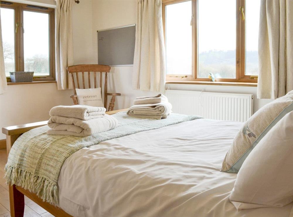 Light and airy double bedroom at Solitude in Aberhafesp, near Newtown, Powys