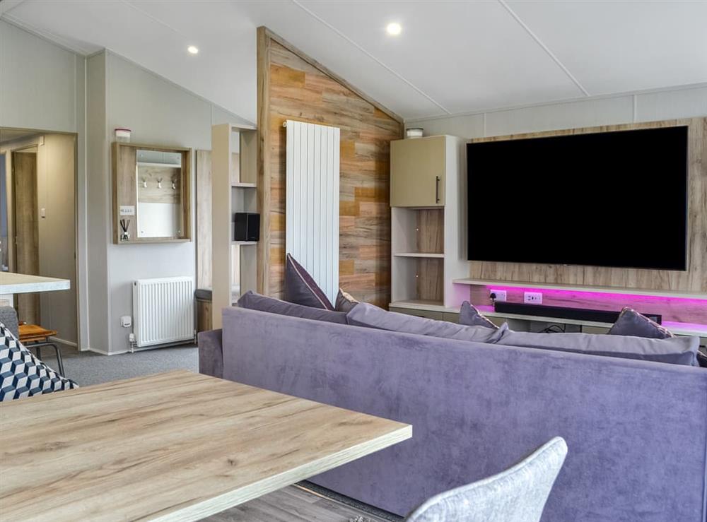 Open plan living space at Solway Heights 8 in Southerness, Dumfriesshire