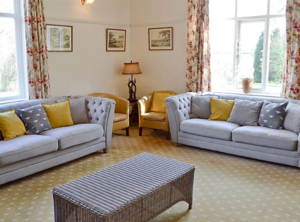 Comfortable living room at Somersal Farmhouse in Somersal Herbert, Ashbourne, Derbyshire