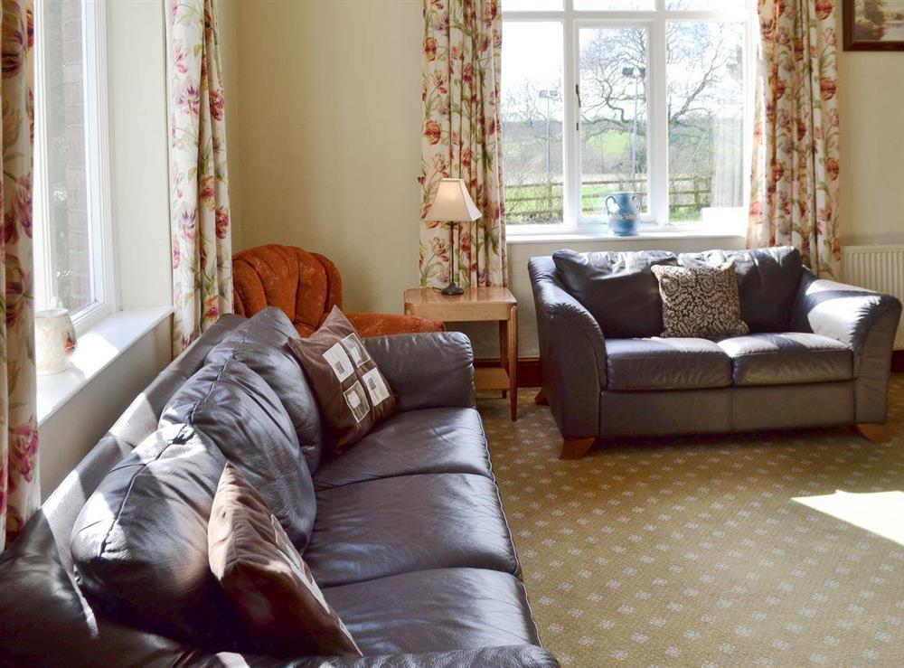 Light, living room at Somersal Farmhouse in Somersal Herbert, Ashbourne, Derbyshire