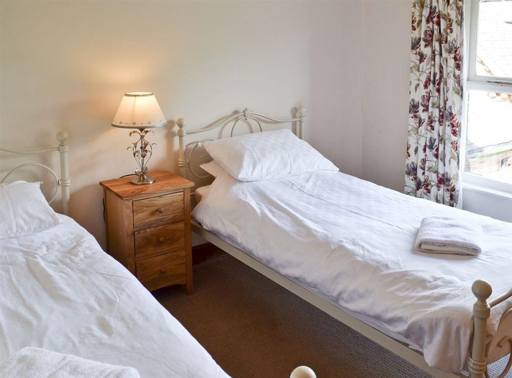 Twin bedroom at Somersal Farmhouse in Somersal Herbert, Ashbourne, Derbyshire