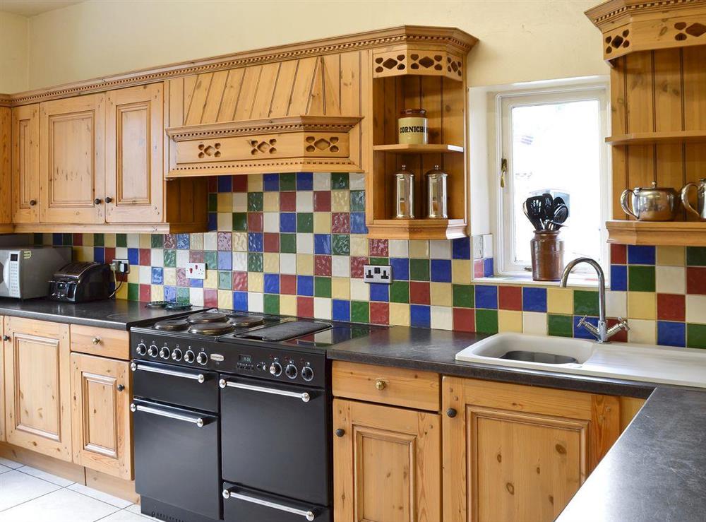 Well equipped kitchen at Somersal Farmhouse in Somersal Herbert, Ashbourne, Derbyshire