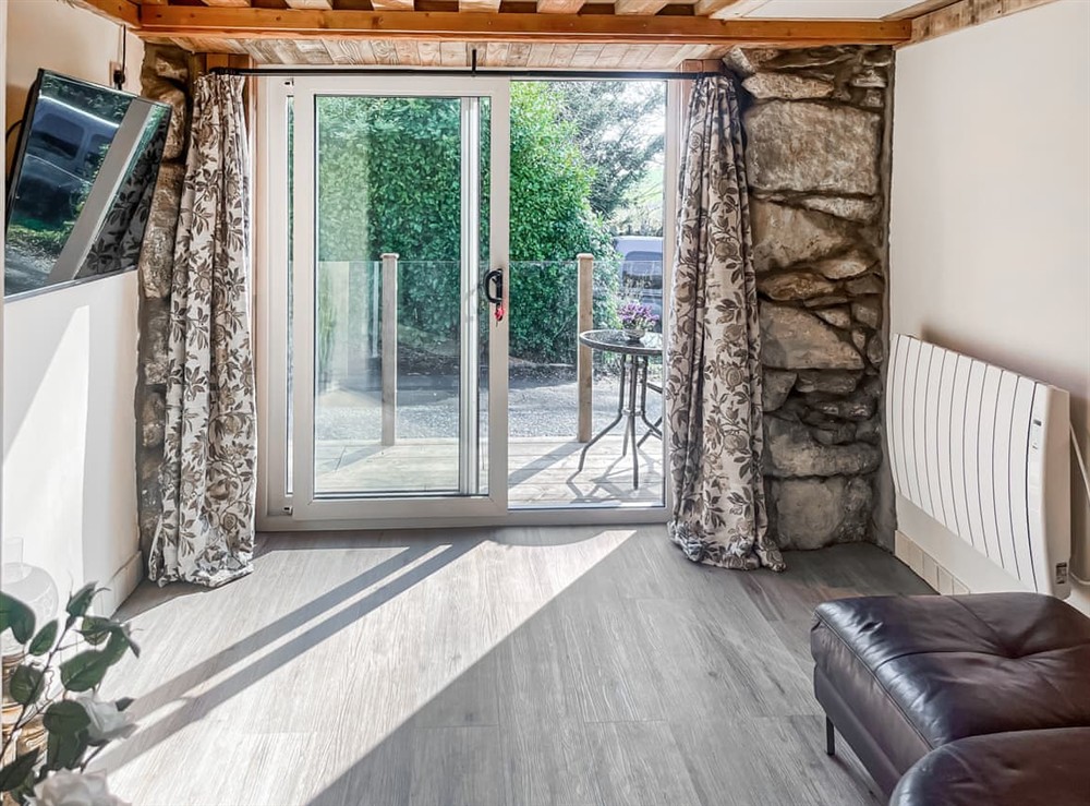 Living room at Sonnys Place in Ymwlch, near Porthmadog, Gwynedd