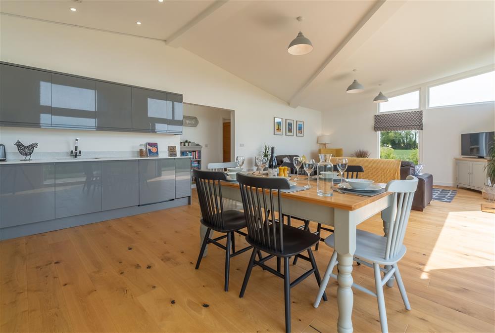 Modern well equipped kitchen with dining for 6 at South Barn, Ingham