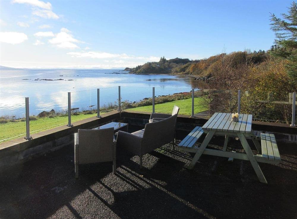 The property enjoys fine views over The Sound of Sleat at South Bay Cottage in Saasaig, Teangue, Isle of Skye., Great Britain