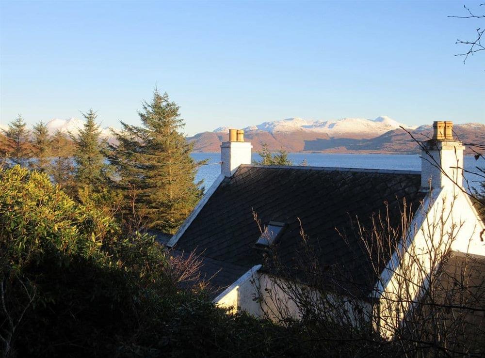 The property nestles close to the shore at South Bay Cottage in Saasaig, Teangue, Isle of Skye., Great Britain